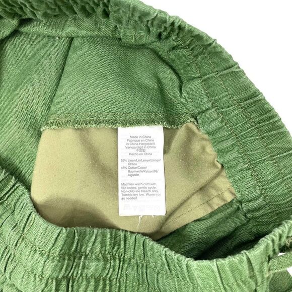 J. Crew linen blend drawstring pants Sz‎ 6 utility green - Picture 8 of 8